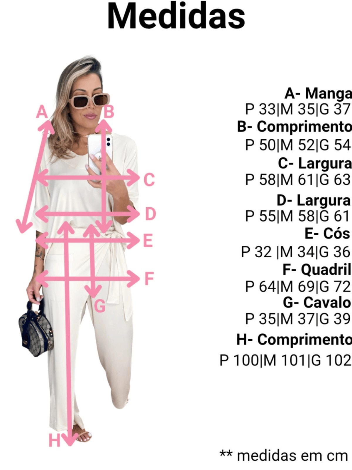 conjunto feminino cal&ccedil;a envelope elegante 